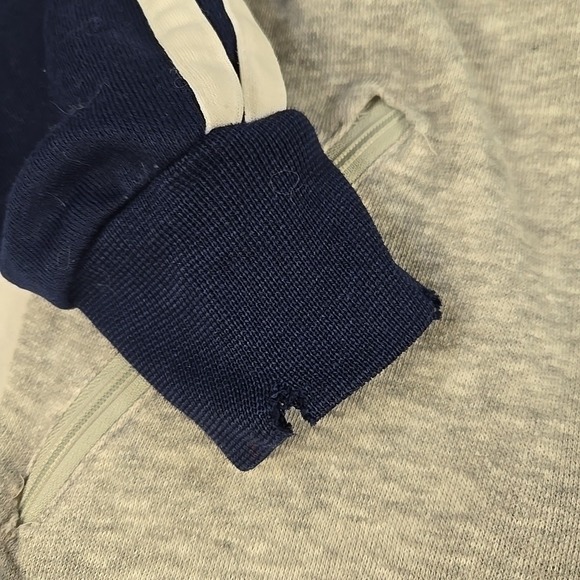Vintage Adidas Zip Up Track Jacket Grey Blue Men's Medium Made in USA - Picture 5 of 16